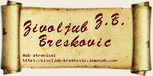 Živoljub Brešković vizit kartica